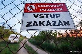 Vrchol Židenického kopce je v zahrádkářské kolonii, bez možnosti přístupu (2020)