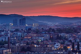 Pohled na Lipový vrch a Bystrc na opačné straně Brna (2020)