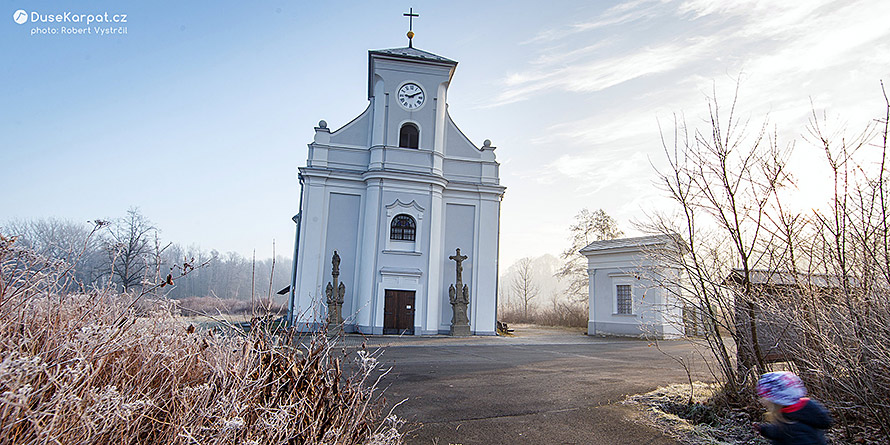 Šikmý karvinský kostel, který je nejznámější památkou bývalé staré Karviné