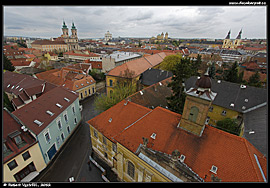 Eger - pohled z minaretu na historickou část města