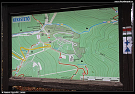 Mapa vrcholové osady Kékes-tető