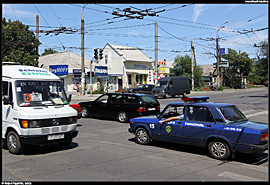 Tiraspol (Тирасполь) - policisty zde potkáte na každém kroku