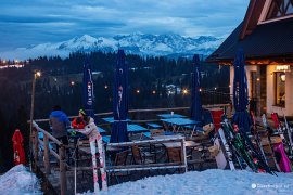 Karczma widokowa Polana na hoře Wysoki Wierch, pohled na Belianské a Vysoké Tatry (2024)