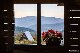 Výhled z horské chaty Schronisko Opaczne (2016)