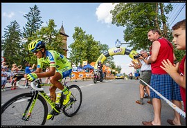 Tour de Pologne - průjezd prémií v Kościelisku