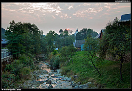 Malé Pieniny - večer ve vesničce Jaworki