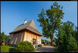 Trybsz (Trybš) - dřevěný kostelík sv. Alžběty (kościół drewniany św. Elżbiety)