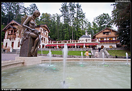 Szczawnica - fontána u Horního parku