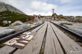 Železnice na Skalnatém plese, krátká dráha pro náklady od stanice lanovky k meteorologické stanici (2022)