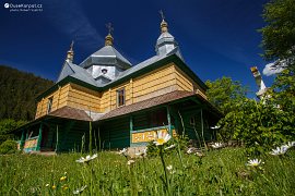 Barvinkiv (Барвінків) - dřevěný kostel sv. Mykoly (церква Святого Миколи) (2018)