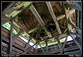 Rekity - interiér dřevěné zvonice