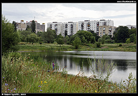 Vodní plocha Cehelne (озеро Цегельне) mimo hlavní návštěvnické trasy (2011)