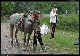 Vyvážení zboží do výše položených osad pomocí koňů (2011)
